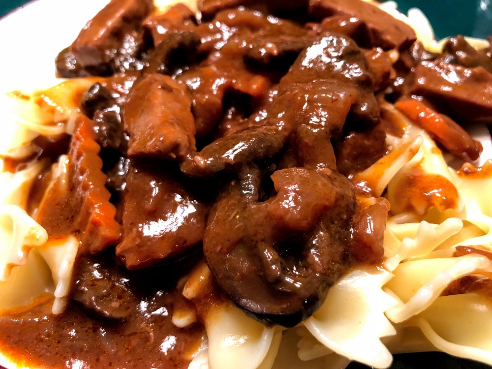 Vegan "Beef" and Wine