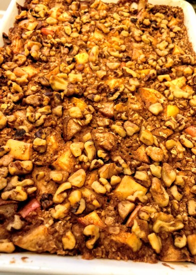 Maple- Cinnamon Apple and Pear Baked Oatmeal -Oh She Glows