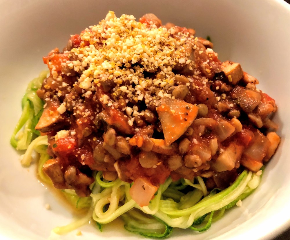 Lentil and Mushroom Bolognese