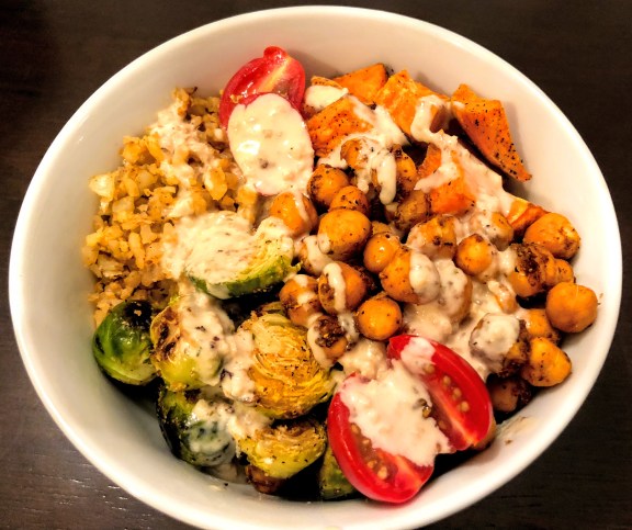 Tandoori Chickpea Buddha Bowl with Tahini Sauce