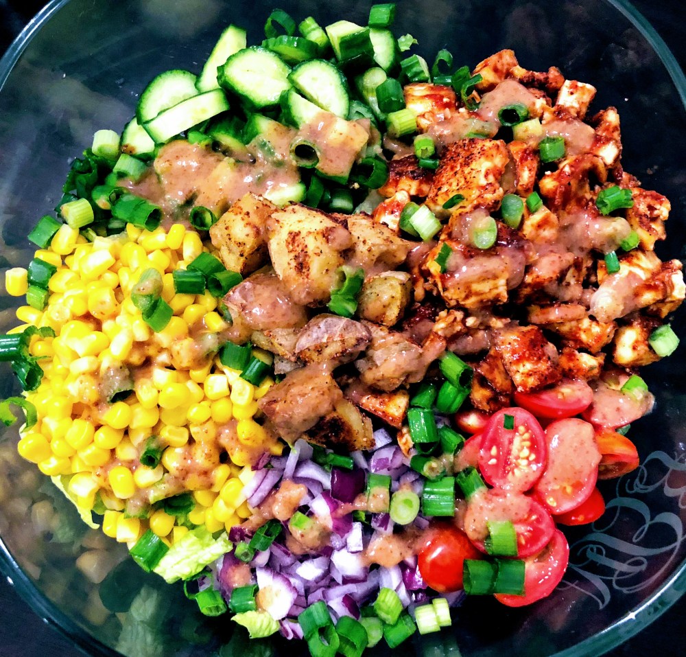 Crispy BBQ Tofu Salad
