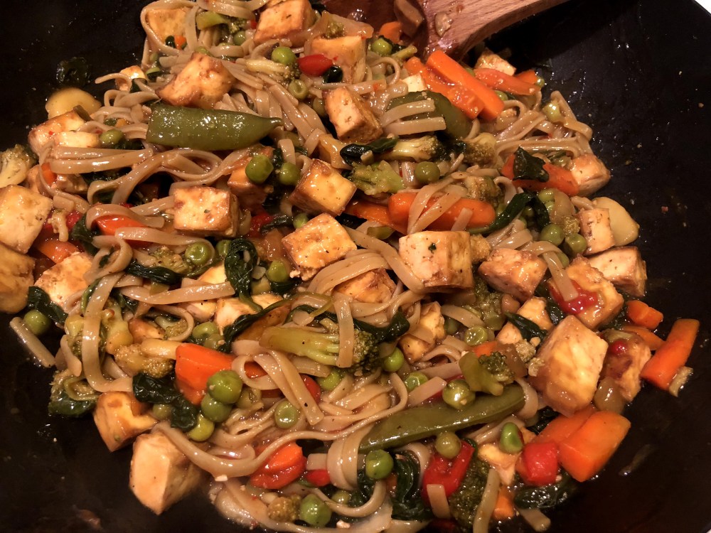 Teriyaki Tofu and Veggie Noodle Bowl
