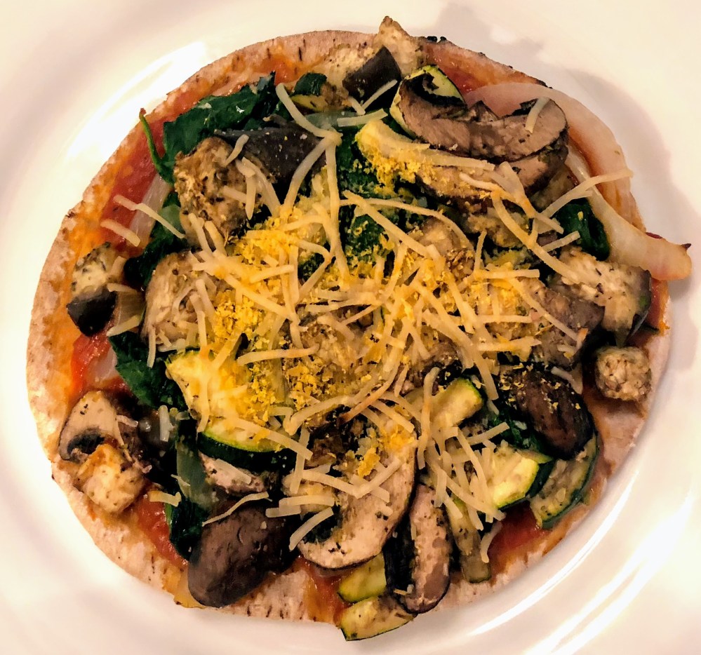 Roasted Vegetable Pita Pizza