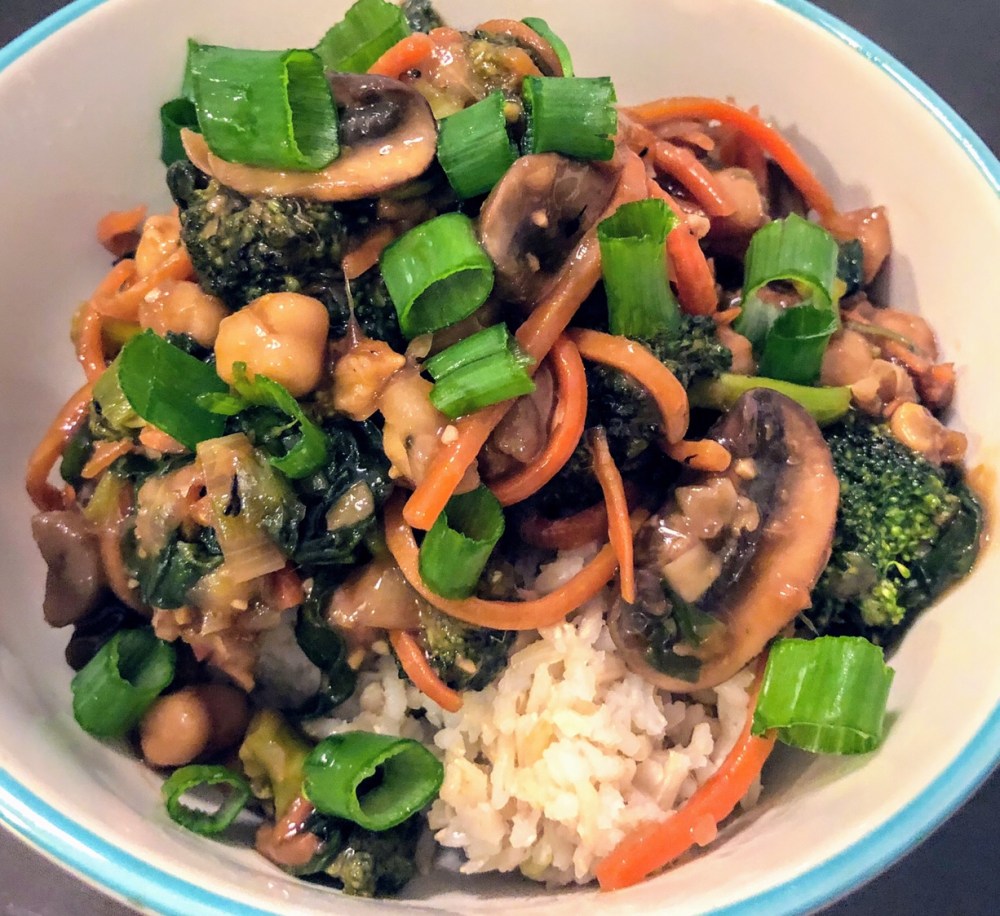 Teriyaki Chickpea and Veggie Stir fry