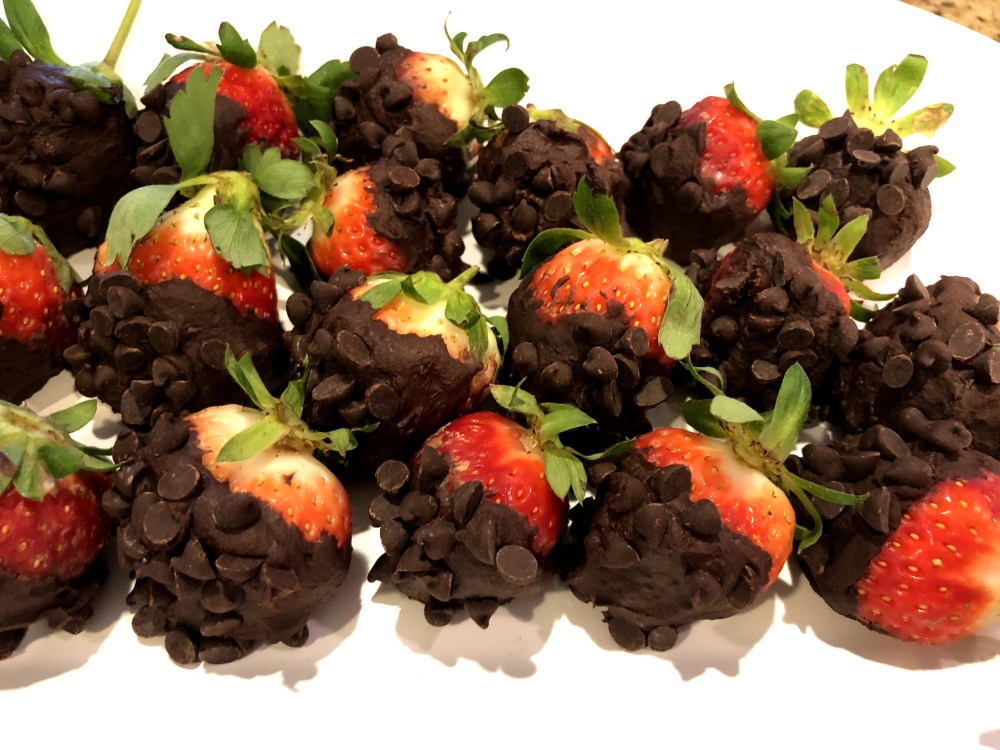 Dark Chocolate Chip Strawberries