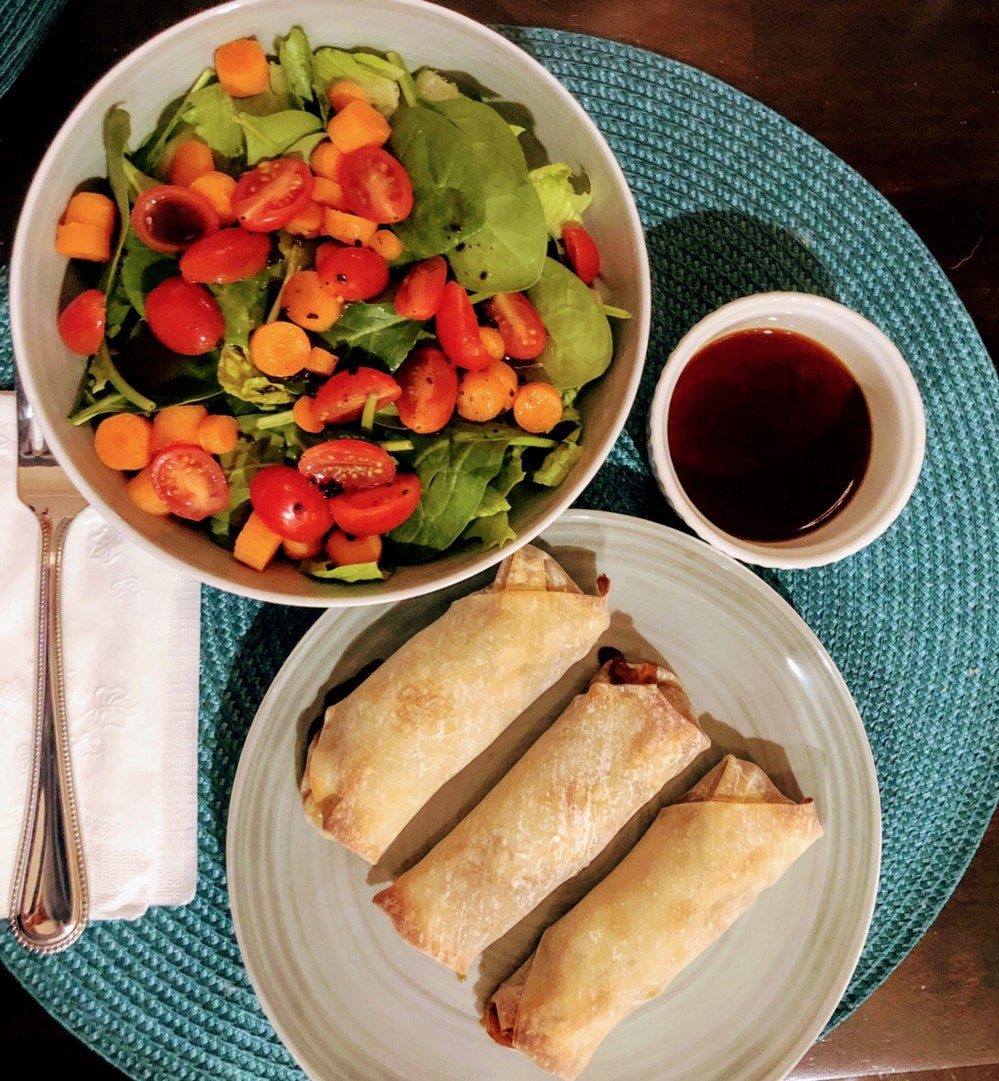 Baked Teriyaki Vegetable Spring Rolls