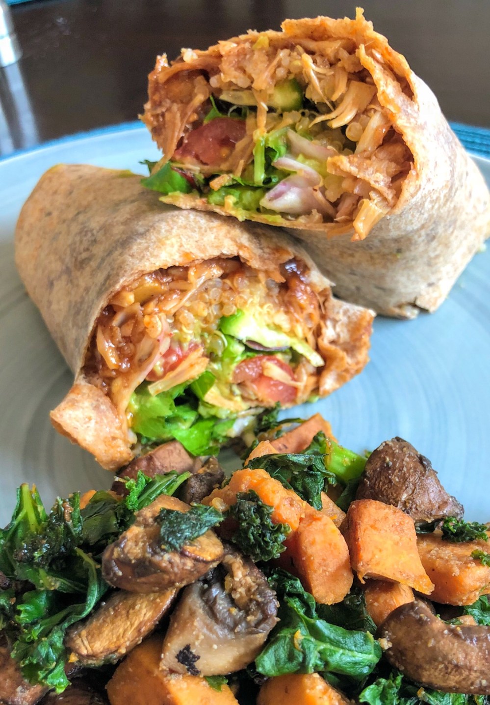 BBQ Jackfruit & Quinoa Wrap