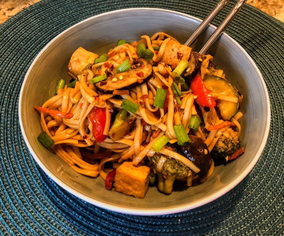 Sweet and Spicy Tofu Lo Mein